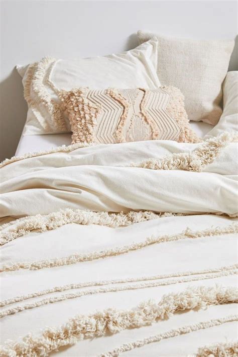 3 Pieces Set Cotton Fringes Tassels Duvet Cover Boho Bedding Etsy Boho Duvet Cover Duvet