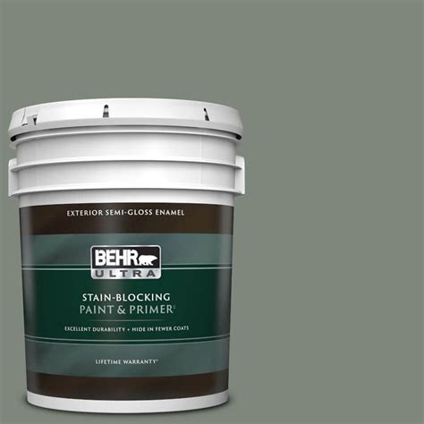 BEHR ULTRA 5 Gal N410 5 Village Green Semi Gloss Enamel Exterior