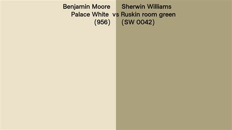 Benjamin Moore Palace White 956 Vs Sherwin Williams Ruskin Room Green