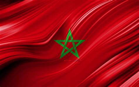 Download wallpapers 4k, Moroccan flag, African countries, 3D waves, Flag of Morocco, national ...