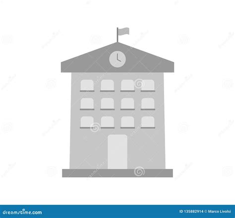 Icono Del Edificio De La Universidad Stock de ilustración Ilustración