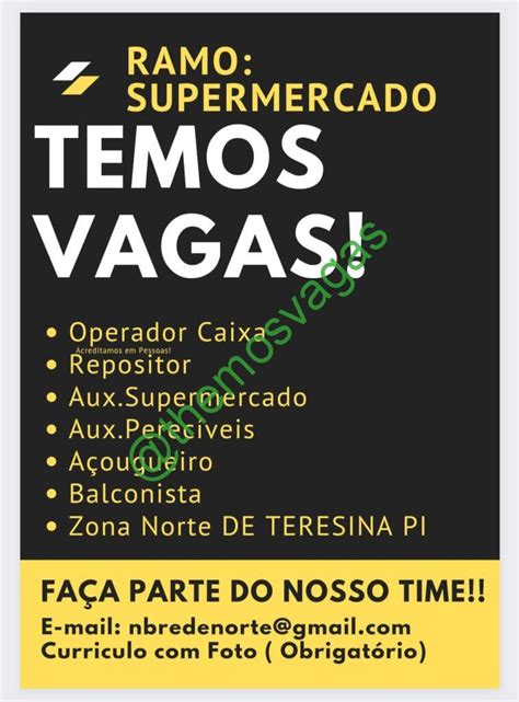 Emprego Em Supermercado Teresina PI 06 Vaga S Themos Vagas