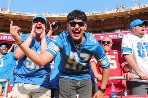 Detroit Lions fans representing in Arrowhead Stadium ahead of season opener