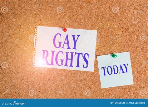 Handwriting Text Gay Rights Concept Meaning Equal Civil And Social Rights For Homosexuals