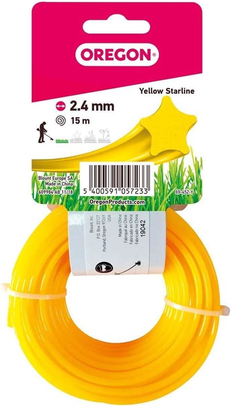 Oregon Yellow Star Shaped Strimmer Line Wire For Grass Trimmers And