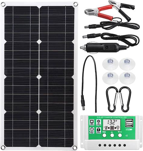 Solar Panels Hallelujah 50W Monokristallines Solarmodul System Set 18V