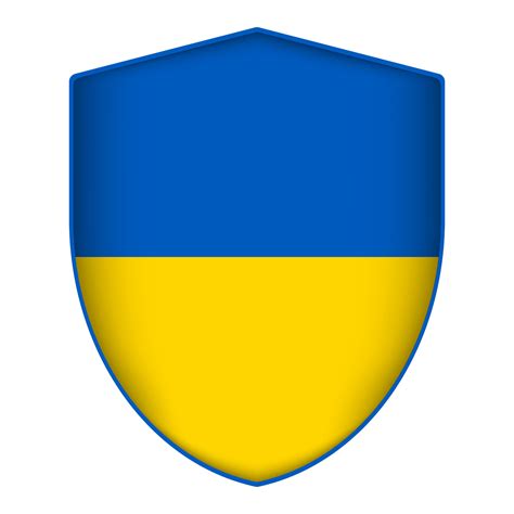 Ukraine flag in shield shape. Vector illustration. 34875944 Vector Art ...