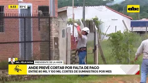 Video ANDE prevé cortes por falta de pago ABC Noticias ABC Color