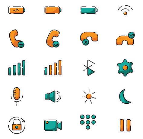 20 Minimal Mobile Icons – MasterBundles