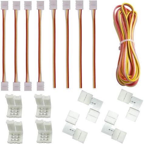 Kit De Connecteur De Bande Led Broches Y Compris Un C Ble D