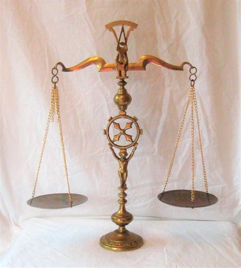 Antique Brass Scales of Justice Solid Brass Large Lawyer - Etsy