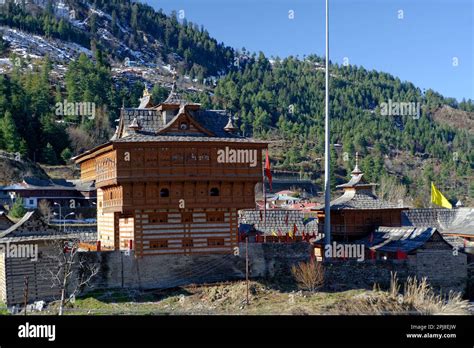 Traditional Himalayan Wooden Temple Of Goddess Bhima Kali Temple At