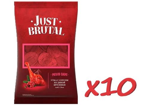 Чипсы Just Brutal со вкусом утки с соусом из дикой брусники 85г ...