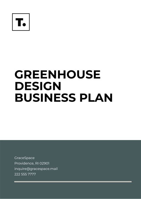 Free Greenhouse Design Business Plan Template To Edit Online
