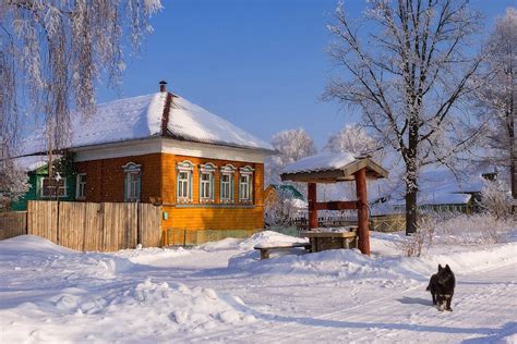 ABC Russian: Russian village in winter. Photos.