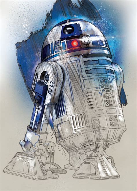 'R2-D2' Poster by Star Wars | Displate | Star wars drawings, Star wars ...