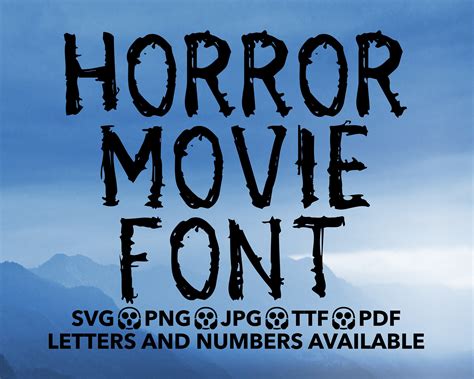 Horror Movie Font SVG, Horror Font for Cricut, Horror Font SVG, PNG ...