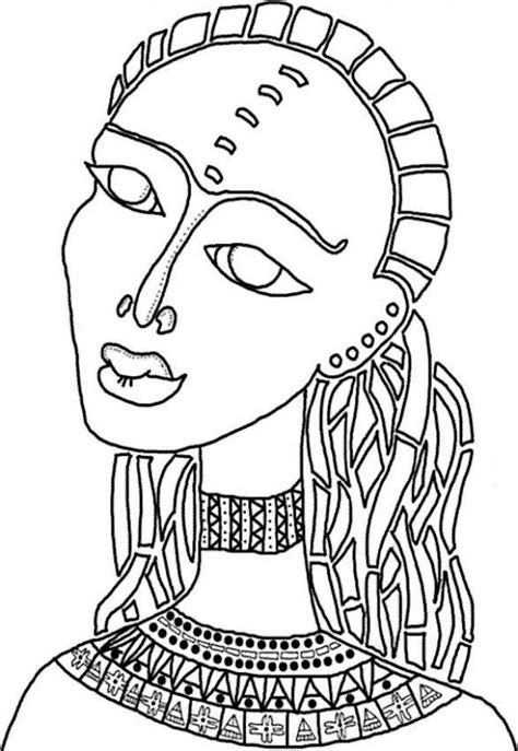 Desenho De Linda Mulher Africana Para Colorir Tudodesenhos