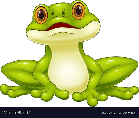 Cartoon Cute Frog Royalty Free Vector Image VectorStock