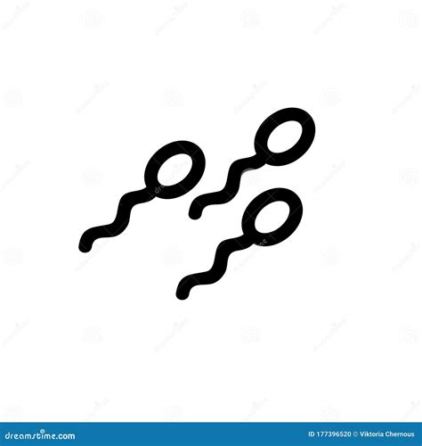 Sperm Line Icon Vector Illustration Stock Illustration Illustration