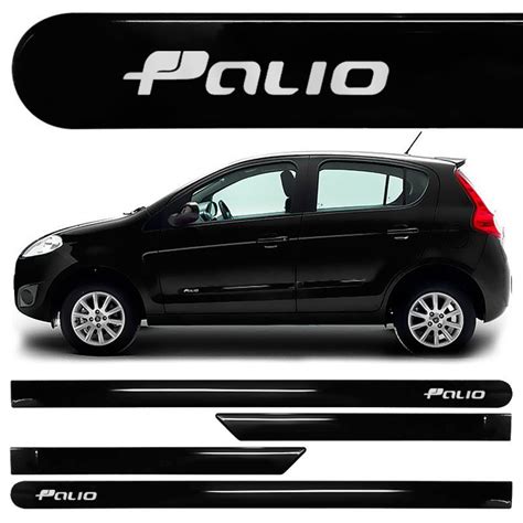 Jogo Friso Lateral Novo Palio Preto Ves Vio General Car