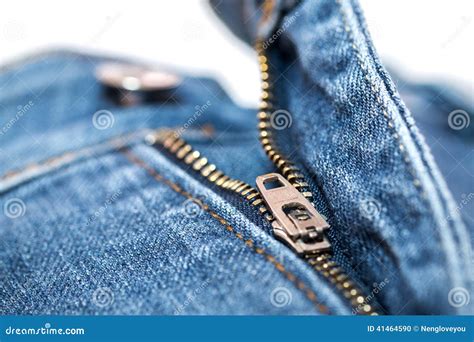 Blue Jean Zipper Stock Photo Image Of Pull Metal Background 41464590