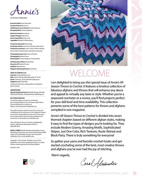 Crochet Magazine Annies All Season Throws To Crochet Edição Especial