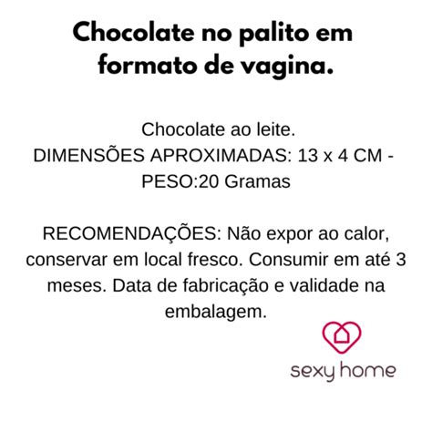 Pirulito De Chocolate No Formate De Vagina Sexy Home