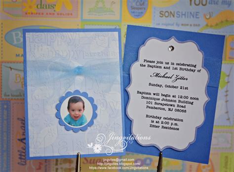 Baptism And 1st Birthday Invitation Wording - Birthday Messages