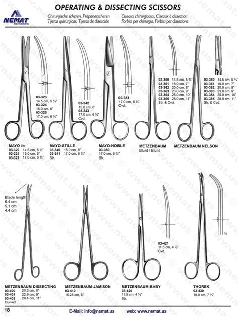 Operating Dissecting Scissors E Catalog Surgical Instrument