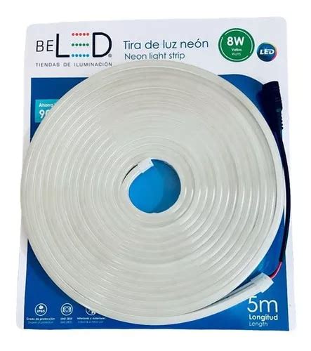 Tira Led Neon Flex 5m 12v Alto Brillo Decorativa Ip65 Color De La Luz