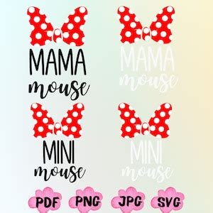 Valentine Png Mama Mouse Mini Mouse Svg Mama Mouse Matching Png Mama