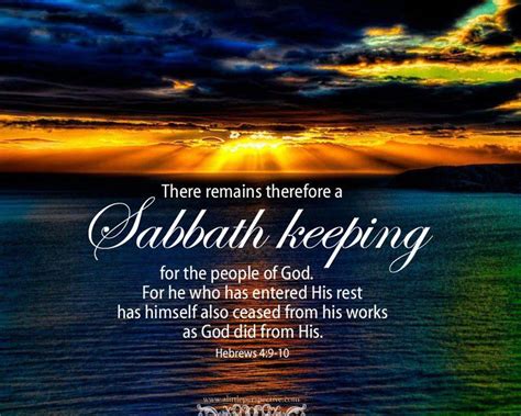 Hebrews 4 There Remains A Rest Happy Sabbath Quotes Sabbath Quotes