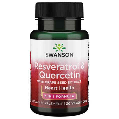 Swanson Resveratrol And Quercetin 30 Veggie Capsules