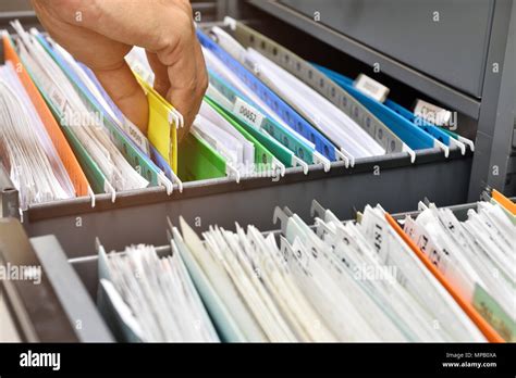 file folders  personal finance documents stock photo alamy