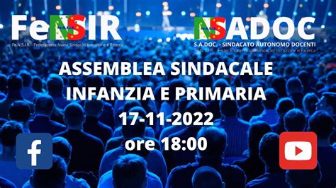 Assemblea Sindacale Infanzia E Primaria Youtube