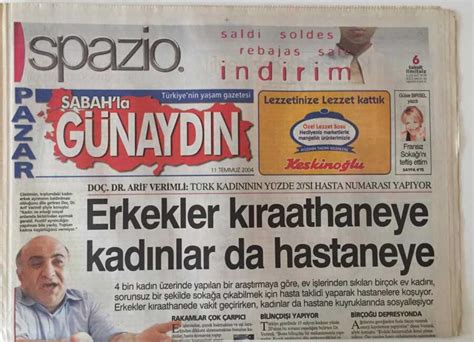 Sabah Gazetesi Günaydın Eki 11 Temmuz 2004 Azra Akın Dünya Güzelinin