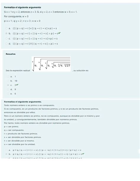 Examen De 1 Todas Las Preguntas Matematicas UG Studocu