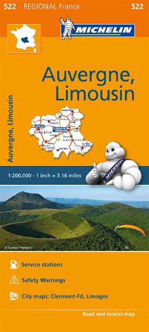 Michelin Regional Maps France Auvergne Limousin Map 522 By Michelin