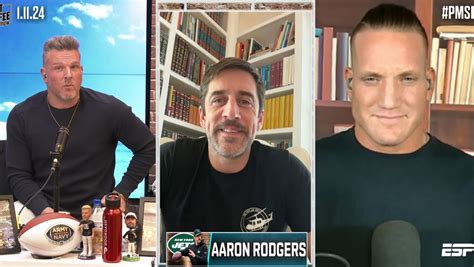 Aaron Rodgers Returned To ‘the Pat Mcafee Show A Day After Host Said