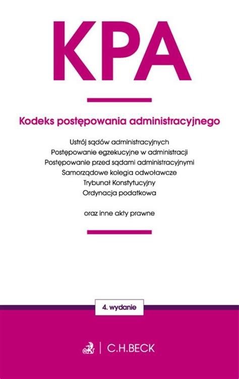 Kodeks Post Powania Administracyjnego Opracowanie Zbiorowe Ksi Ka