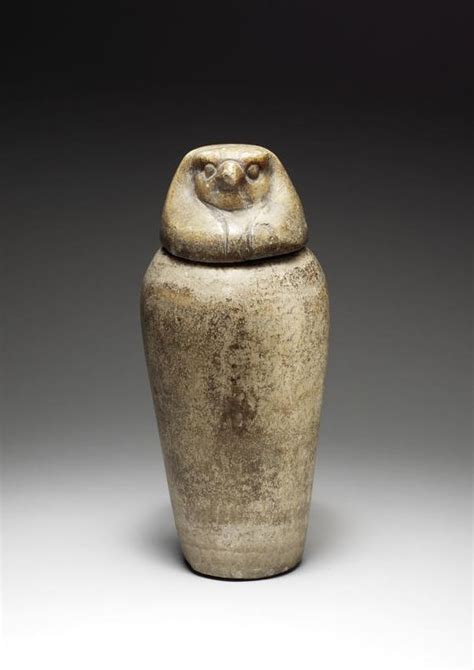 An Egyptian Alabaster Canopic Jar And Stopper Late Period Circa 664