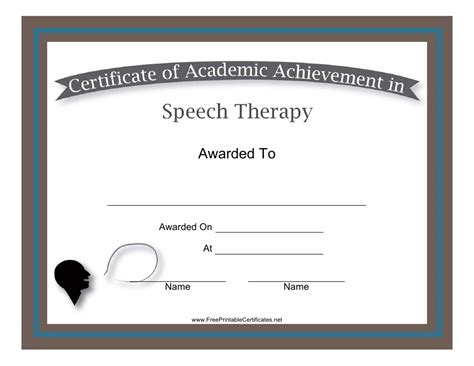 Speech Therapy Diploma Printable