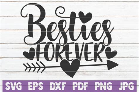 Besties Forever SVG Cut File By MintyMarshmallows TheHungryJPEG