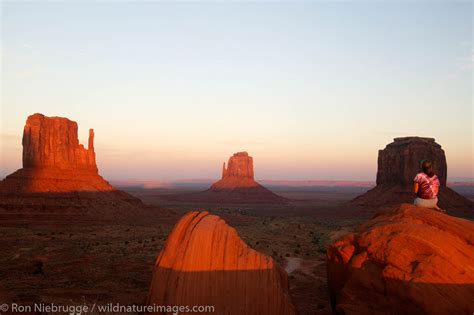 Visitor At Monument Valley Photos By Ron Niebrugge