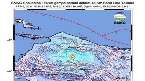 Update Gempa Menit Lalu Magnitudo Di Tolikara Papua Cek Pusat