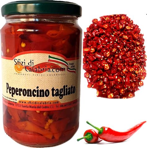 Peperoncini Piccanti Calabresi Tagliati Sott Olio In Vaso Gr