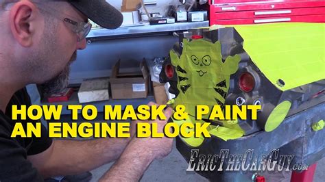 How To Mask And Paint An Engine Block Youtube