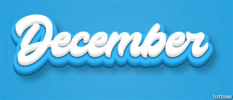 December Text Effect And Logo Design Word