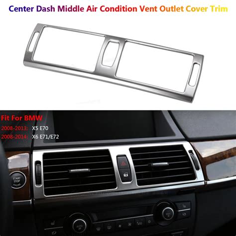 Stainless Steel Center Console Ac Air Vent Outlet Frame Cover Trim For